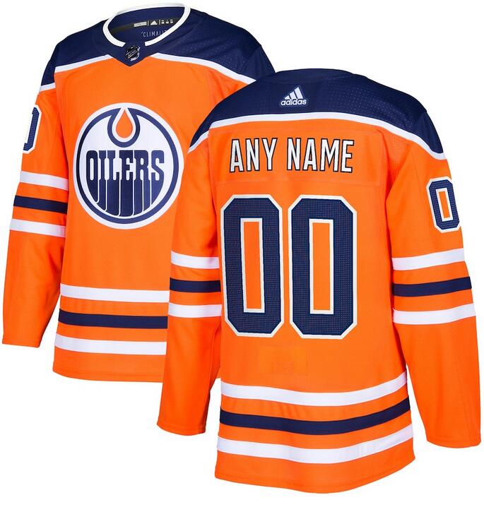 Cheap Mens Edmonton Oilers adidas Orange Authentic Pro - Custom Jersey
